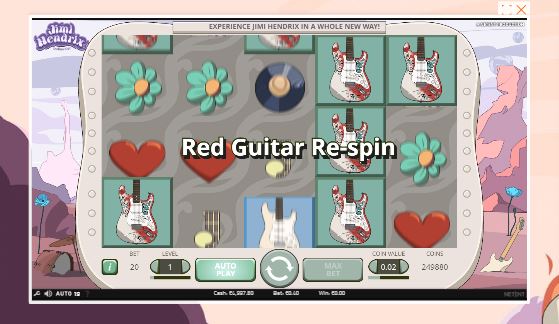 jimi hendrix slot in-game view